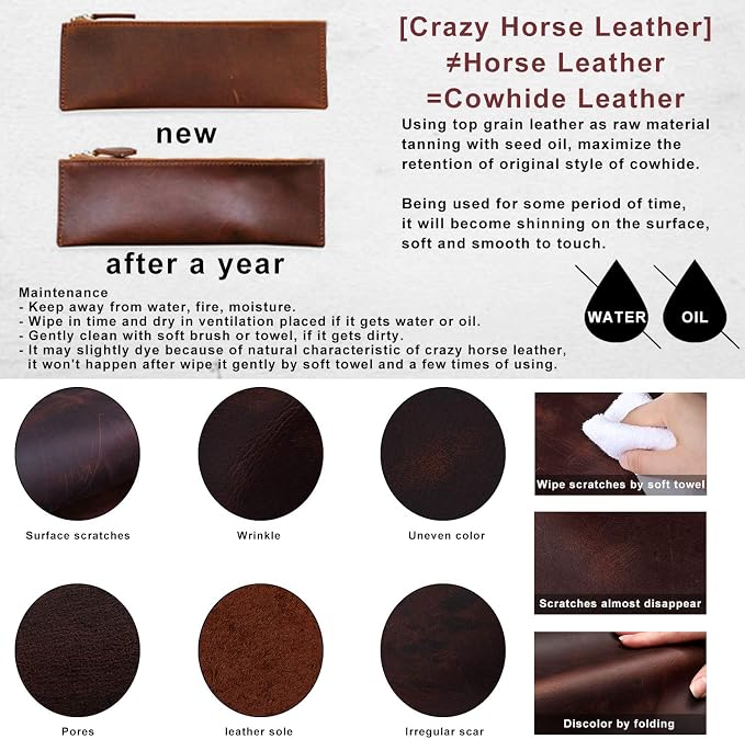 S-ZONE Vintage Genuine Leather Shoulder Bag Work Totes for Women Large | Top Grain Leather, Purse Handbag, Fits Laptop Documents, Luggage Sleeve, Multi Pockets, Work Travel Everyday - Image 6