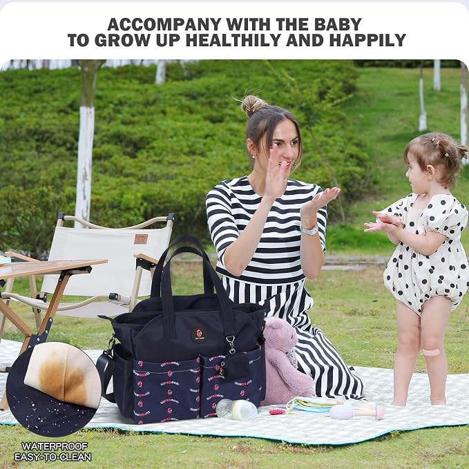 Diaper Bag Tote: Large Tote Baby Bag Boy Diaper Bag Stylish Girl Diaper Bag,Shoulder Mommy Bag - Image 7