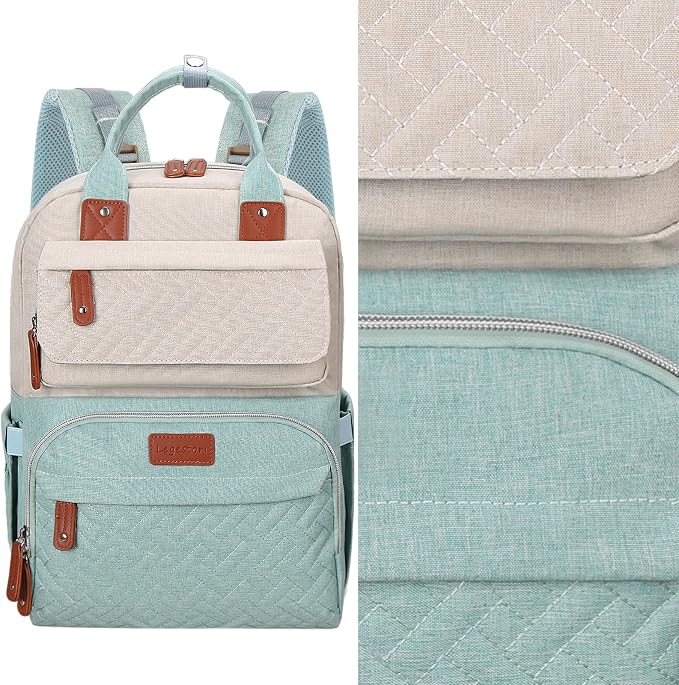 Legestori Diaper Bag Backpack, Baby Diaper Bag for Girls Boys, Multipurpose Baby Backpack for Women, Large Baby Essentials Travel Bag with Insulated Pockets and Stroller Straps - Image 9