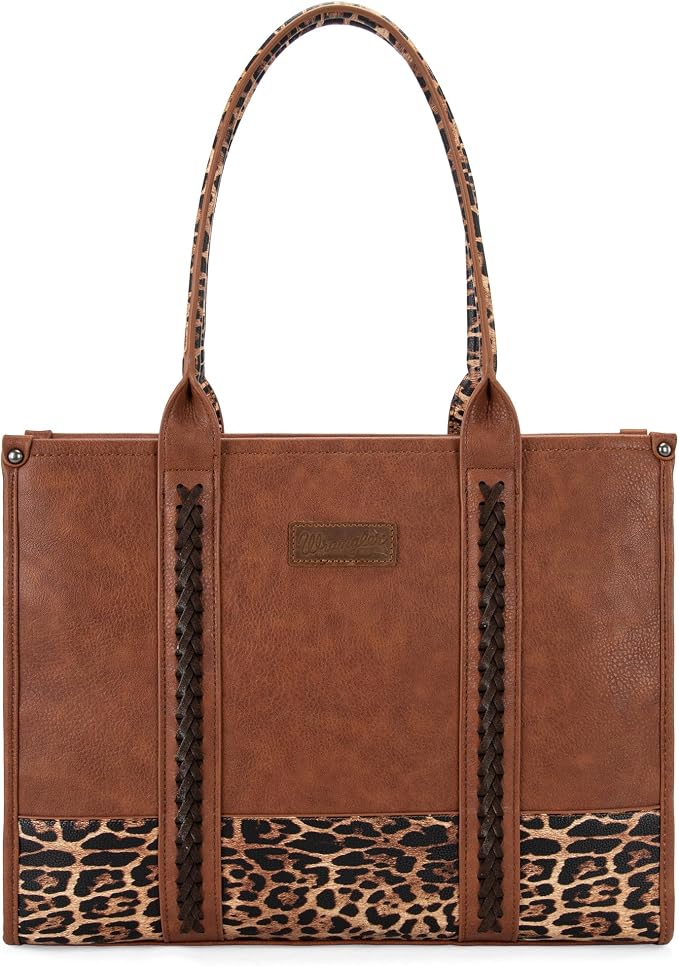 Montana West × Wrangler Tote Bag for Women Western Cow Print Purse Designer Top Handle Handbags - Image 3