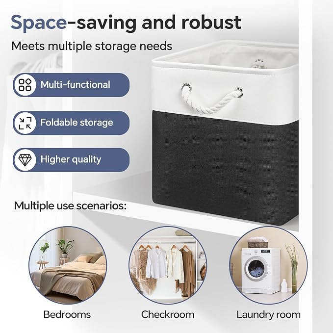 ECDYQXVU 13x13x13 Inch Storage Cube Bins Foldable Organizer Baskets 6 Pack | Soft Cotton Handles, Premium EVA Fabric, Hard Cardboard Bottom, Sturdy Metal Rim, Closet Shelf, Living Room, Bedroom, Laundry - Image 6