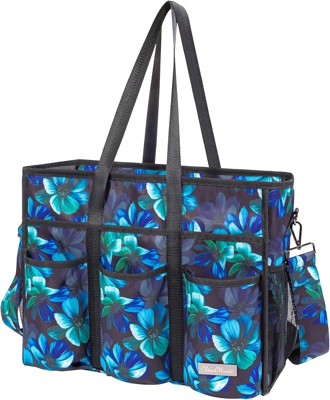 CLOUDMUSIC Large Tote Bag For Women Travel Nurse Teacher Work Waterpoof With Zipper Utility Everything Bags | Travel by CLOUDMUSIC