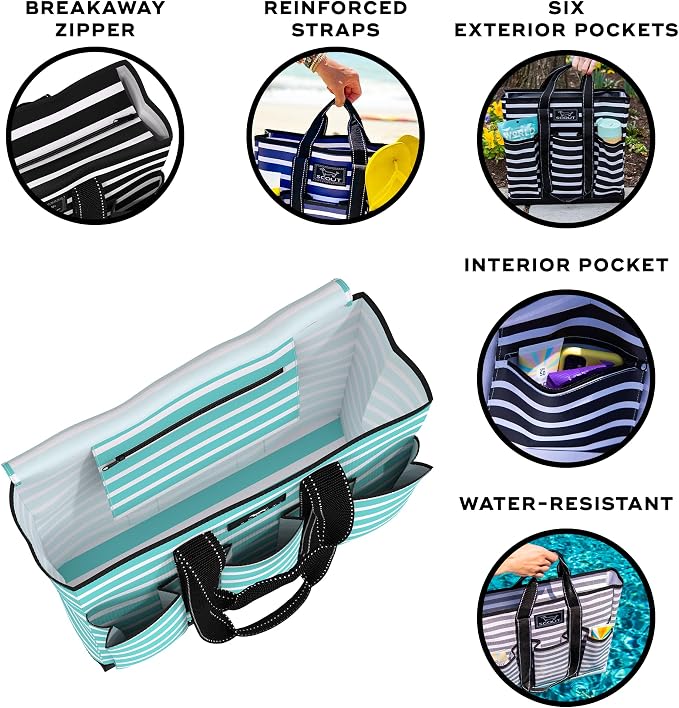 SCOUT Rocket Pocket Tote - Multi-use, zips shut | 7-Pockets, Folds flat for easy storage, Two Straps. The perfect versatile travel tote for busy nurses, teachers, and moms. - Image 2