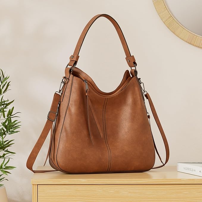 Hobo Crossbody Bag for Women, Designer Shoulder Purse Handbags - Image 3