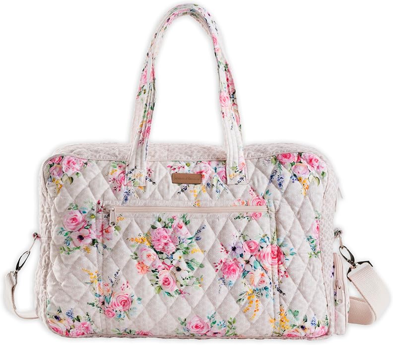 Maison d' Hermine Weekender Bags for Women Cotton Quilted Duffel Overnight Luggage Weekend Bag for Men Gym Gifts Travel | Overnight Luggage Weekend Bag for Men Gym Sports Gifts Duffle bag Business Travellers Trip Spring Summer by MaisondHermine