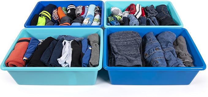 Humble Crew Plastic Storage Bins for Kids, Large Removable Toy Organizer | BPA-free, lightweight, fits cubbies and bookshelves, compatible with most toddler shelving for playroom, bedroom, or nursery - Image 4