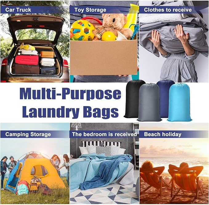 Nuogo 20 Pcs Large Laundry Bags Bulk, 38 x 24 Inch, 4 Solid Colors - Image 6