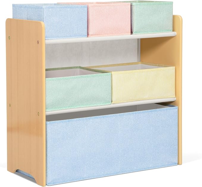 Delta Children - GapKids 6 Bin Toy Organizer - Greenguard Gold Certified, Pastel by DeltaChildren