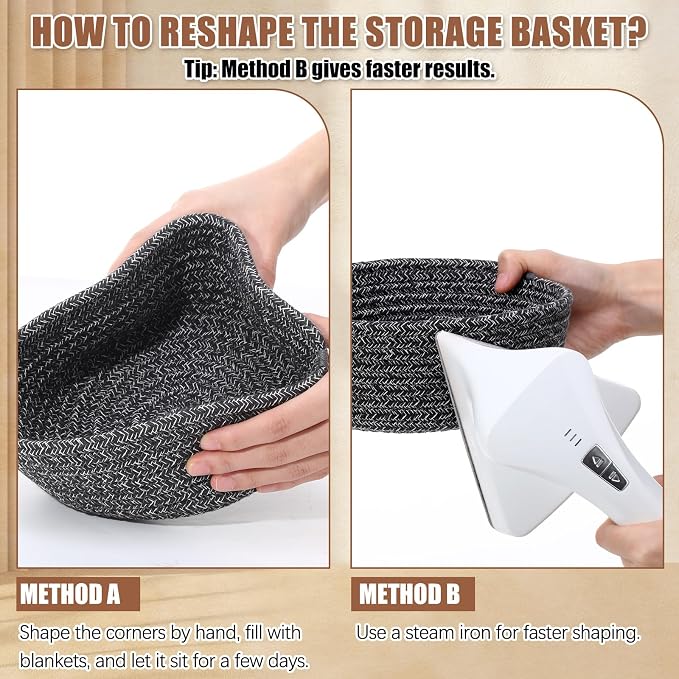 12 Pack Small Storage Basket Cute Natural Cotton Rope Woven Basket Tiny Boho Decorative Toy Storage Bin Gift Baskets for Home Organizing, Closet, Shelf, Nursery, Bathroom(Round,White Grey) - Image 3
