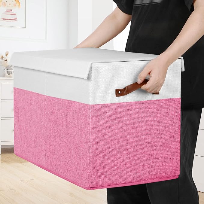 Gowee Toy Box Chest, Collapsible Sturdy Storage Bins with Lids - Image 8