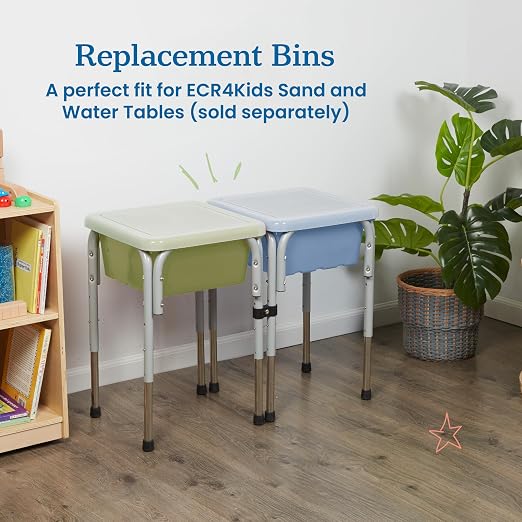 ECR4Kids Stackable Square Bins with Non-Snap Lids, Multipurpose Organization, Fern Green, 2-Pack - Image 5