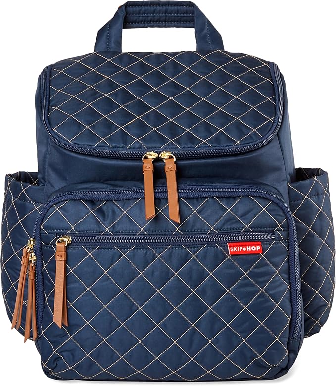 Skip Hop Diaper Bag Backpack: Forma, Multi-Function Baby Travel Bag with Changing Pad & Stroller Attachment, Navy by Unknown