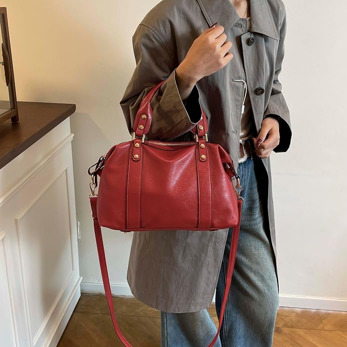 Handbags and Purses for women Vegan Leather Tote Bag for Women Satchel Shoulder Bags Travel Purse with Compartments - Image 2