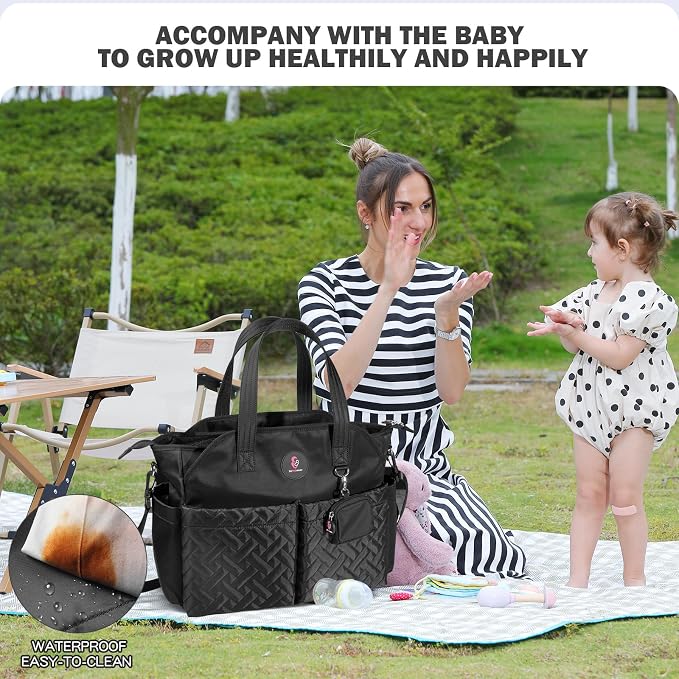 Diaper Bag Tote: Large Tote Baby Bag Boy Diaper Bag Stylish Girl Diaper Bag,Shoulder Mommy Bag - Image 2