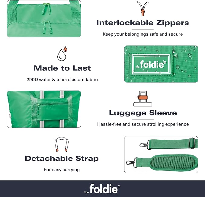 The Foldie Foldable Travel Bag for Women - 40L Weekender Bag with Multiple Pockets - Carry On Expendable Travel Bag - Image 5