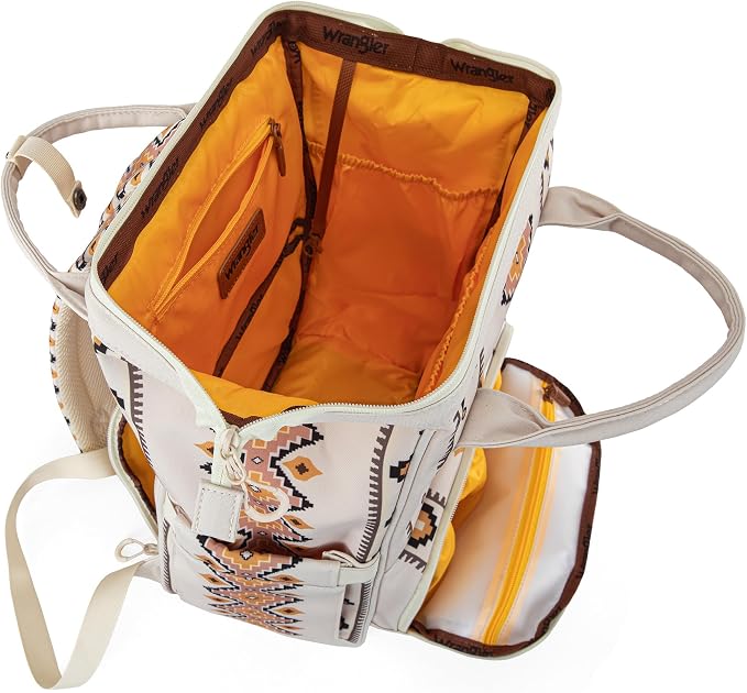 Wrangler Aztec Backpack Organized Daypack Travel Baby Bag with Stroller Strap and Side Bottle Pockets WG2204-9110TN - Image 4