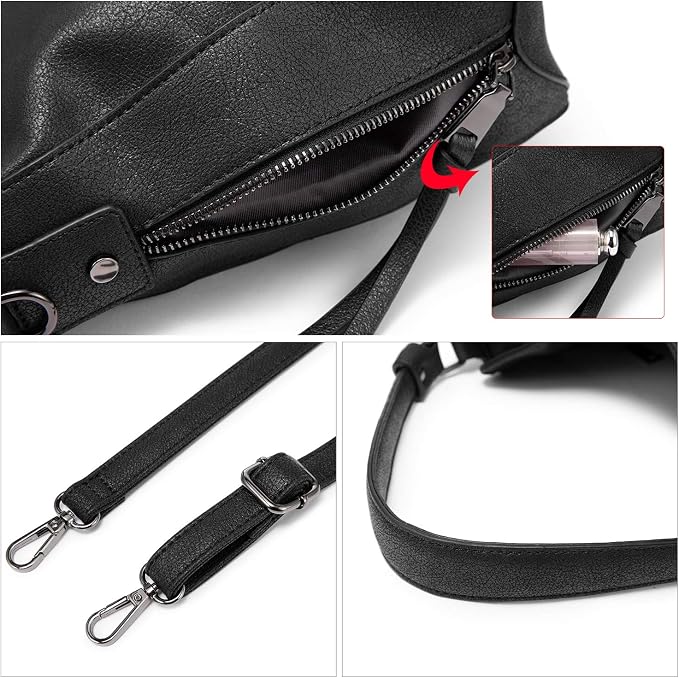 Hobo Crossbody Bag for Women, Designer Shoulder Purse Handbags - Image 5