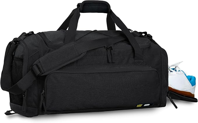 MIER Large Gym Bag for Men 60L Duffel Bag with Shoe Compartment | Lightweight & Durable Sports Duffles; Suited for Workout Fitness Travel Weekender; Water Resistant; Adjustable Shoulder Strap by MIER