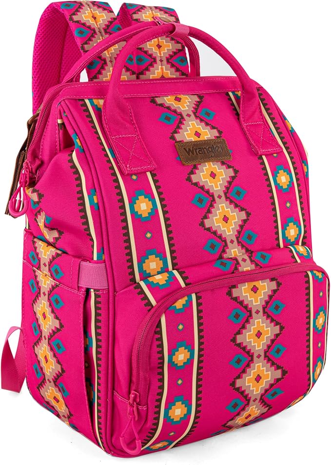 Montana West Wrangler Callie Diaper Bag Backpack with Stroller Straps Multifunction Baby Travel Bag WG2204-9110HPK by THEOFFICIALMONTANAWEST