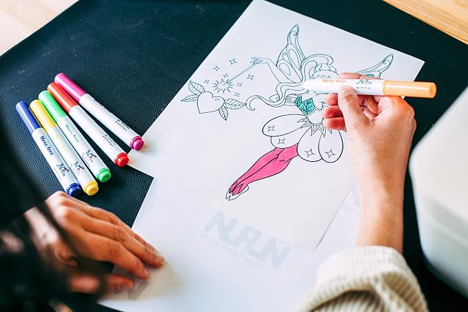 NuFun Activities Mess Free Paper for Kids 100 Blank Pages 8.5x11 | Mess-Free Coloring Formula, No Mess on Skin/Clothes, Gift for Kids - Image 3