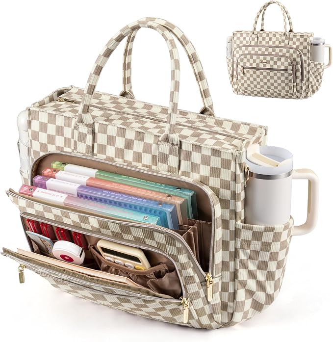 LOVEVOOK Work Tote Bags for Women,Laptop Teacher Bag With File Organizer | Large Cup Holder,Teacher Tote Bag,Nurse Bags,Multi-Pockets Professional Briefcase Business Purses Handbag by LOVEVOOK