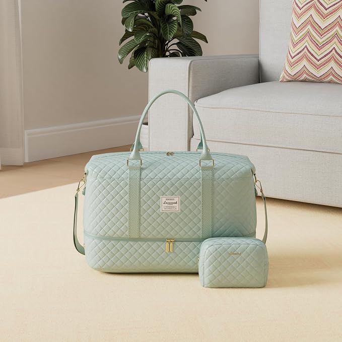 LOVEVOOK Travel Duffle Bag,Weekender Bags for Women with Shoe Compartment，Carry on Overnight Bag with Toiletry Bag,Gym Duffel Bag with Wet Pocket, Hospital Bags for Labor and Delivery - Image 2