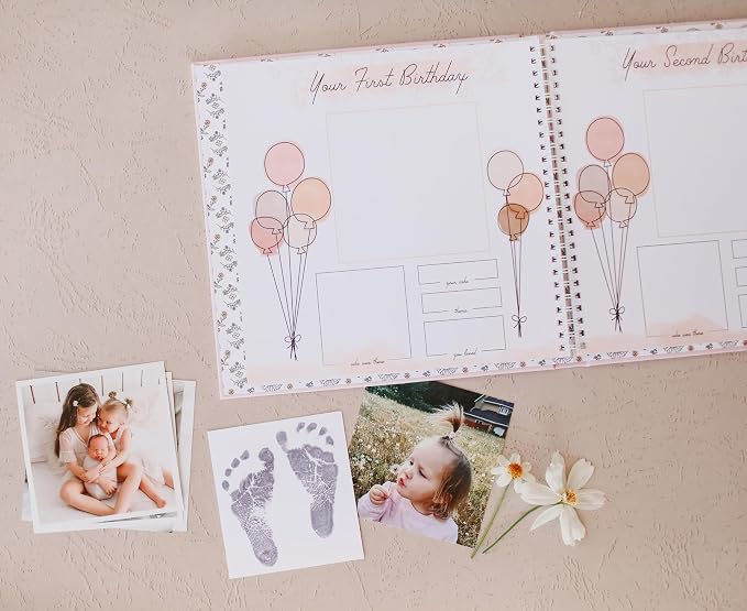 Lucy Darling Baby Memory Book – Wildflower Meadow | Floral Baby Girl First Year Journal & Photo Album | Luxury Keepsake Book for Milestones & Memories | Elegant Gift - Image 2
