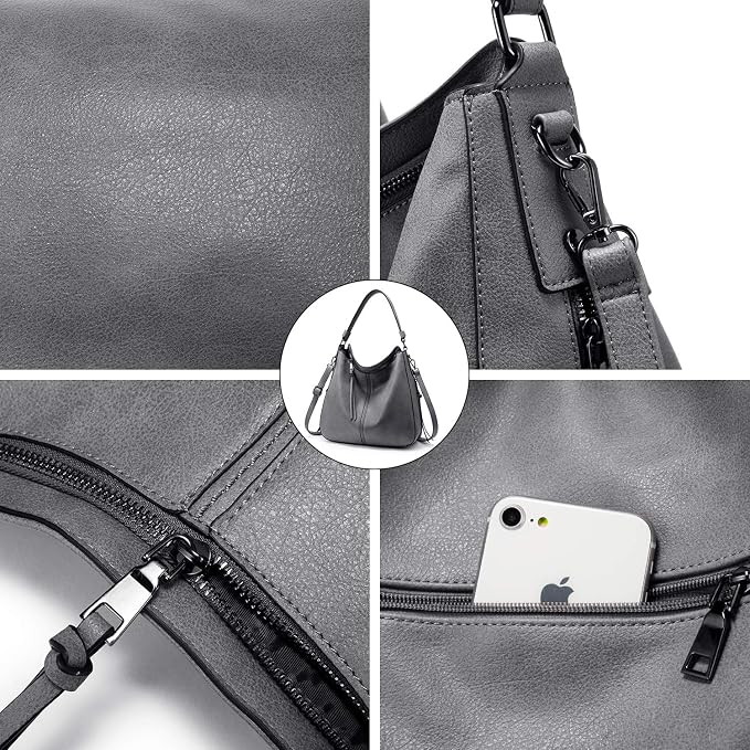 Hobo Crossbody Bag for Women, Designer Shoulder Purse Handbags - Image 7
