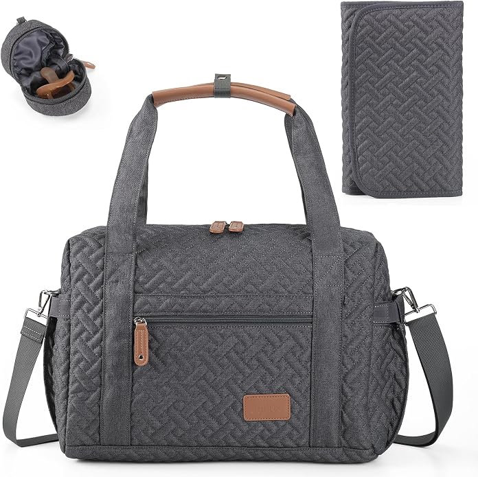 Diaper Bag Tote, Large Capacity Travel Diaper Bags With Changing Pad, Hospital Bag For Labor Delivery, Baby Bag by JOLLITO