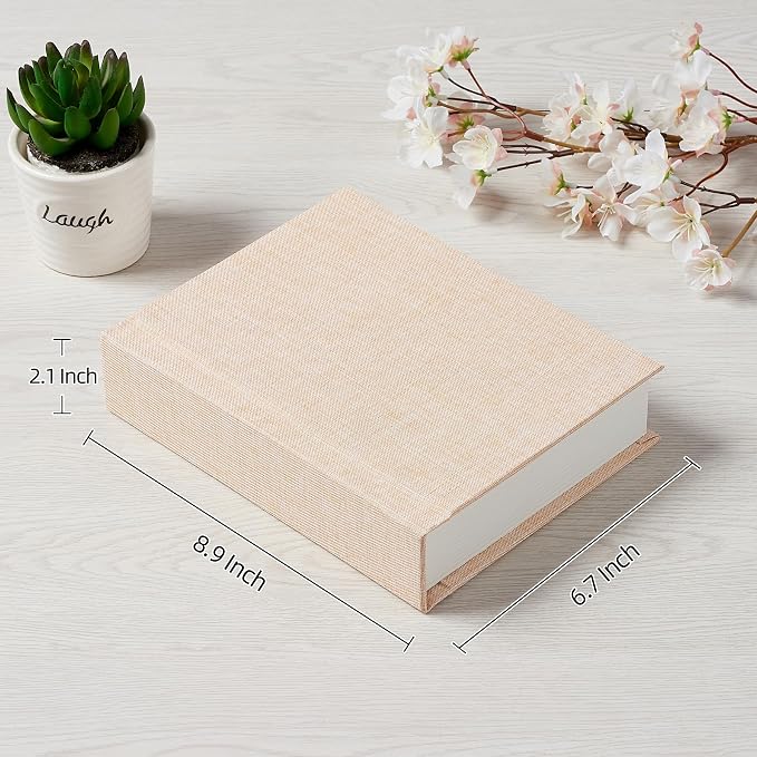 Pssoss 5x7 Photo Album with Writing Space, Linen Cover, 30 Photos, Beige | High-GSM writable pages with easy slip-in pockets for weddings, baby photos, family memories, travel, and anniversaries. - Image 2