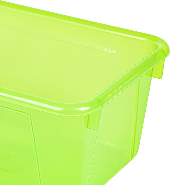 Storex Small Cubby Bin, 12.2 x 7.8 x 5.1 Inches, Candy Green, 5-Pack (62477U05C) - Image 4