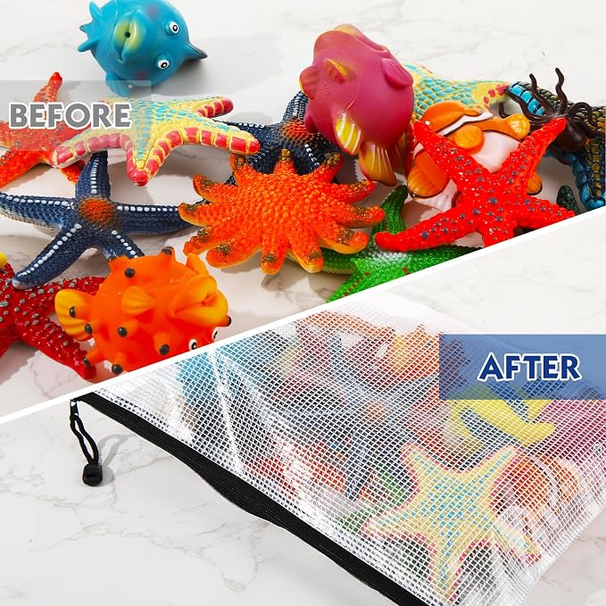 200 Pcs A4 Mesh Zipper Pouch Bulk Waterproof Mesh Zipper Organizer Plastic File Folder Case for School Office Supplies Document Board Games Puzzle(Black) - Image 5