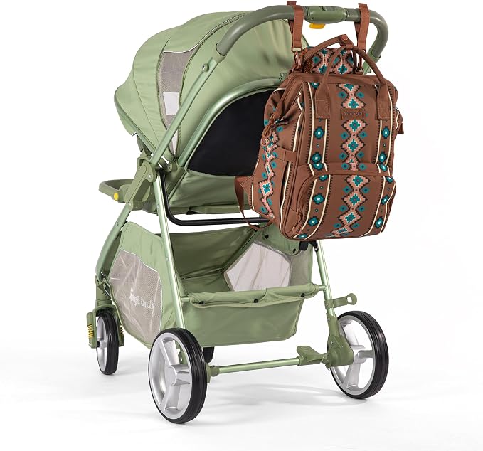 Montana West Wrangler Diaper Bag Backpack Aztec Callie Bag Travel Backpack Purses Western Multi-Function Baby Bags for Mom - Image 4