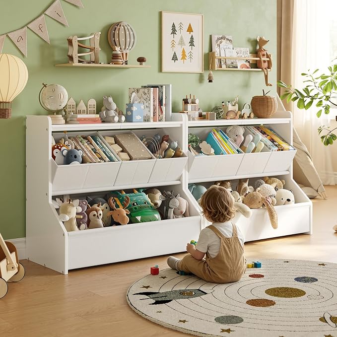 FOUCSSOMEI Kids Toy Storage Organizer for Easy Toy Cleanup and Organization | Stable child-friendly design helps create a safer everyday storage solution Patent Design - Image 6