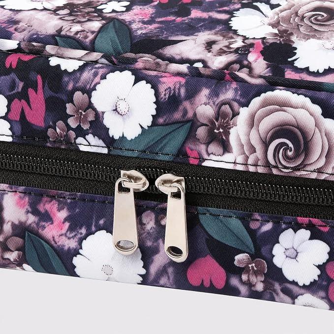 480 Slots Colored Pencil Case Organizer with Shoulder Strap | Twill Oxford fabric case for 480 pencils or 320 gel pens, with 4 layers, 2 outer pockets, handle, and removable strap. - Image 4