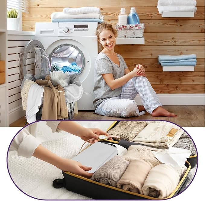 Woanger 12 Pack 28 x 45 Inch Extra Large Laundry Bags Bulk, Silver | Washable Polyester, Drawstring Closure, For Clothes and Bedding, Foldable for College Dorms, Hotels, Camping and Travel - Image 6