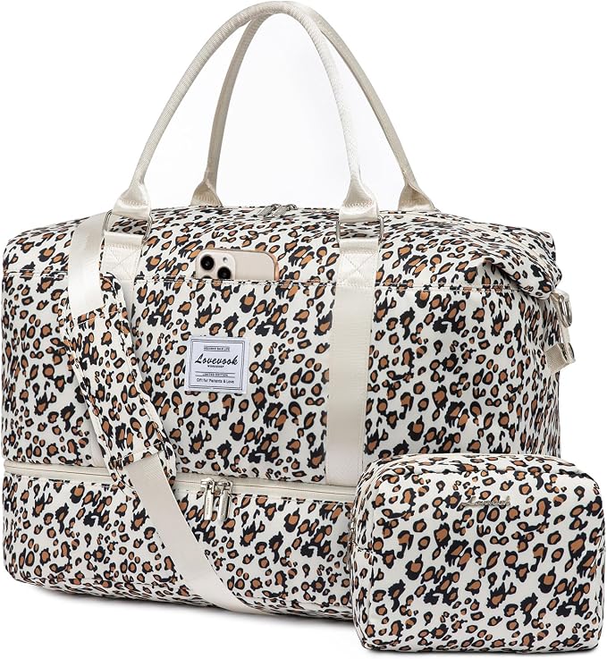 LOVEVOOK Travel Duffle Bag,Weekender Bags for Women with Shoe Compartment，Carry on Overnight Bag with Toiletry Bag,Gym Duffel Bag with Wet Pocket, Hospital Bags for Labor and Delivery by LOVEVOOK