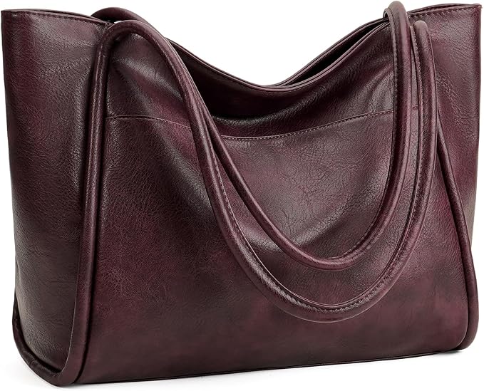 GAEKEAO Tote Bag for Women Vegan Leather Zipper Shoulder Bags Travel Purses | Large Capacity Purse Handbags, Inner Pocket with Key Clip, Fits 14" Laptop, for Casual Work Dating Commute Daily Weekender by GAEKEAO