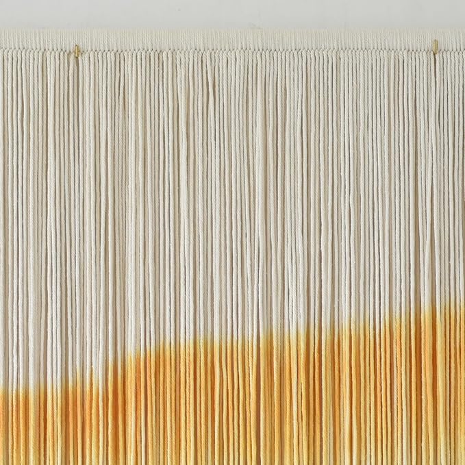 Flber Macrame Wall Hanging Extra Large Dip Dye Boho Wall Decor 57" W*35" L | Extra Large Wall Hanging, Hand Dyed Fiber Art, Gradient Color Design, for Living Room, Boho Decor, Cozy Home Accent - Image 7