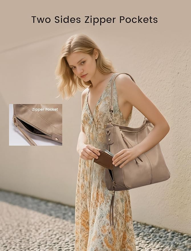 Hobo Crossbody Bag for Women, Designer Shoulder Purse Handbags - Image 2