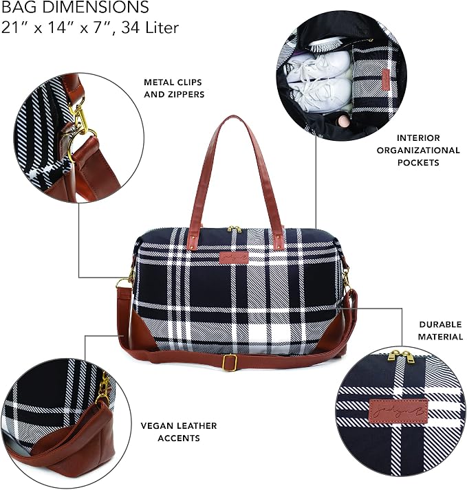 Luna Women's Weekender Bag and Travel Duffel, Large 37 Liter Capacity - Image 3
