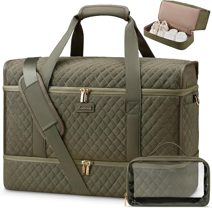 LOVEVOOK Large Travel Duffle Bag, Weekender Bags for Women With Shoe Compartment, Overnight Hospital Bag For Women Labor Delivery, Carry on Bag Personal Item Travel Bag, Yoga Gym Duffel Bag by LOVEVOOK