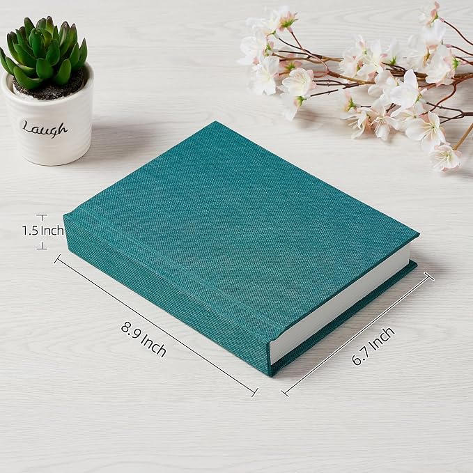 Pssoss 5x7 Photo Album with Writing Space, Linen Cover, 20 Photos | High-GSM writable pages with easy slip-in pockets for weddings, baby photos, family memories, travel, and anniversaries. - Image 2