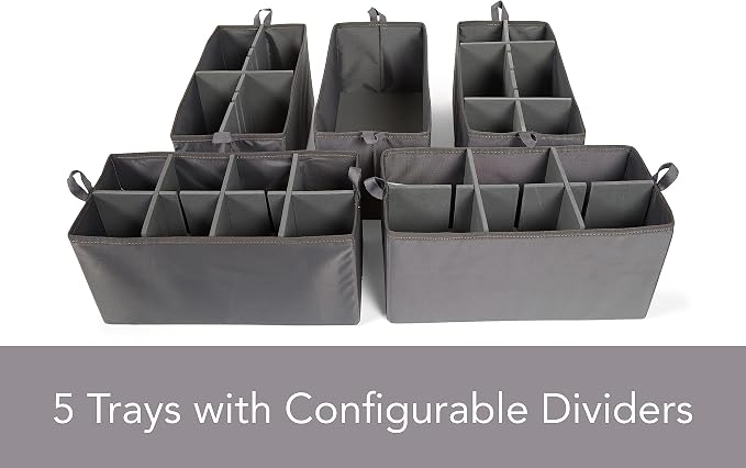 Covermates Hanging Shoe Organizer Set, 7" W x 13.5" D x 34" H, Scarlett Red | durable polyester construction, removable trays, 3-year warranty - Image 8