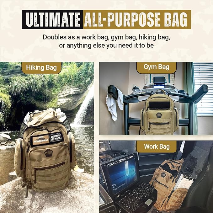 Diaper Bag Backpack with Diaper Changing Mat - Waterproof Military-Grade Baby Travel Bag - Spacious Design for Moms and Dads on the Go with Toddlers Baby Bag - Coyote Brown - Image 5
