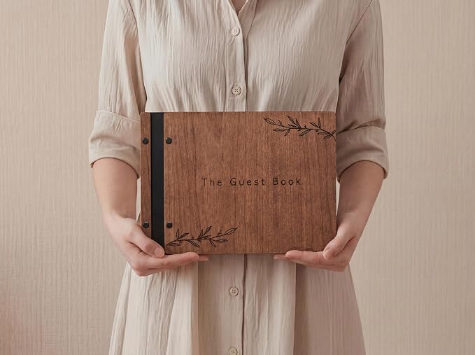 Aspen Studio Guest Book with Signing Pen with Photo of Polaroid for Wedding Book and Memorial Occasions Guest Signing Book for Wedding, Memory Guest Book - Image 6