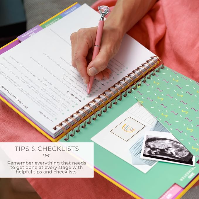 Clever Fox Pregnancy Journal, Expecting First Time Mom Planner Amber Yellow | Organized pregnancy & baby diary with weekly countdown calendars & checklists, maternity memory book, ivf 9 x 10.5 in - Image 4