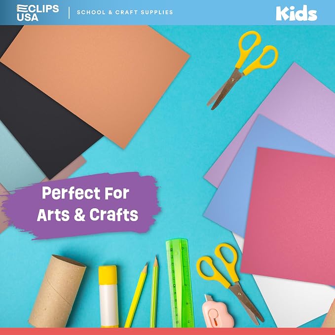 Construction Paper Assorted Colors (2400 Sheets) 9x12 Construction Paper Bulk for Arts Crafts 50 Sheets Per Pack School & Classroom Supplies (48 Pack) - Image 4