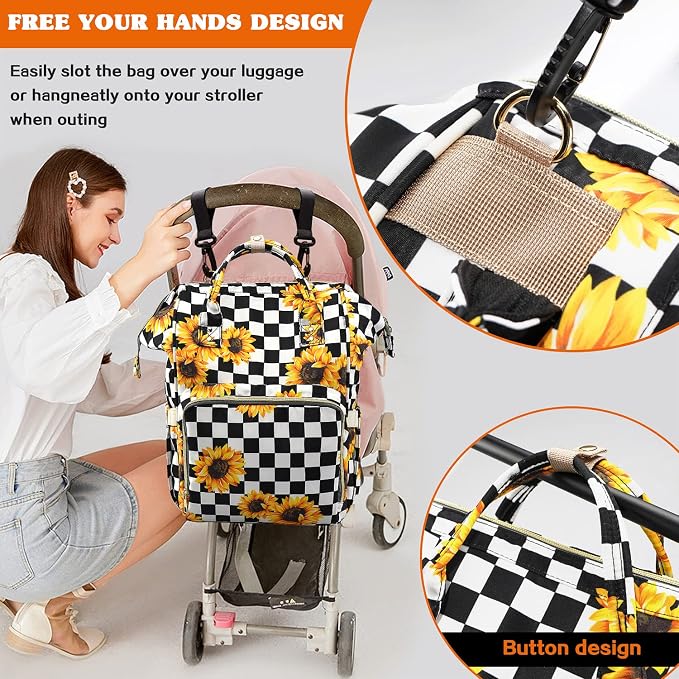 Diaper Bag Backpack for Mom & Dad, Multifunction Waterproof Baby Changing Bags, Large Nappy Bag Backpack - Image 6