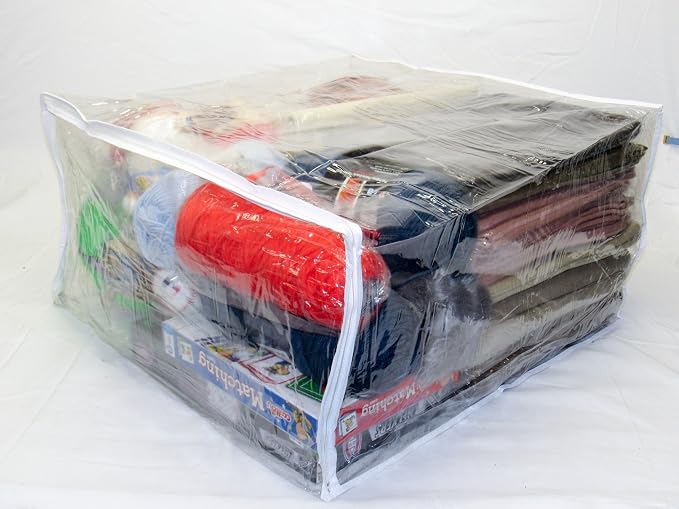 10-Pack Jumbo Heavy Duty Vinyl Zippered Storage Bags (Clear) for Sweaters, Blankets, Comforters, Bedding Sets and Much More! (23" x 23" x 12", 27.5 Gallon) - Image 3